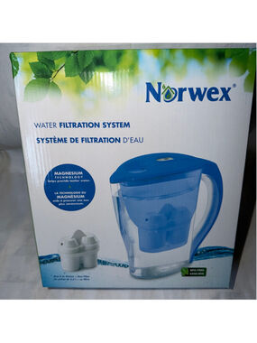 NOB Norwex Water Filtration System Blue Pitcher Filter BPA Free NO FILTER